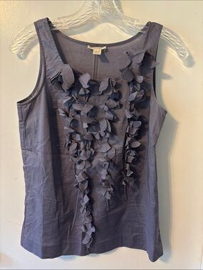 J. Crew Light Plum Ruffle-Front Sleeveless Camisole